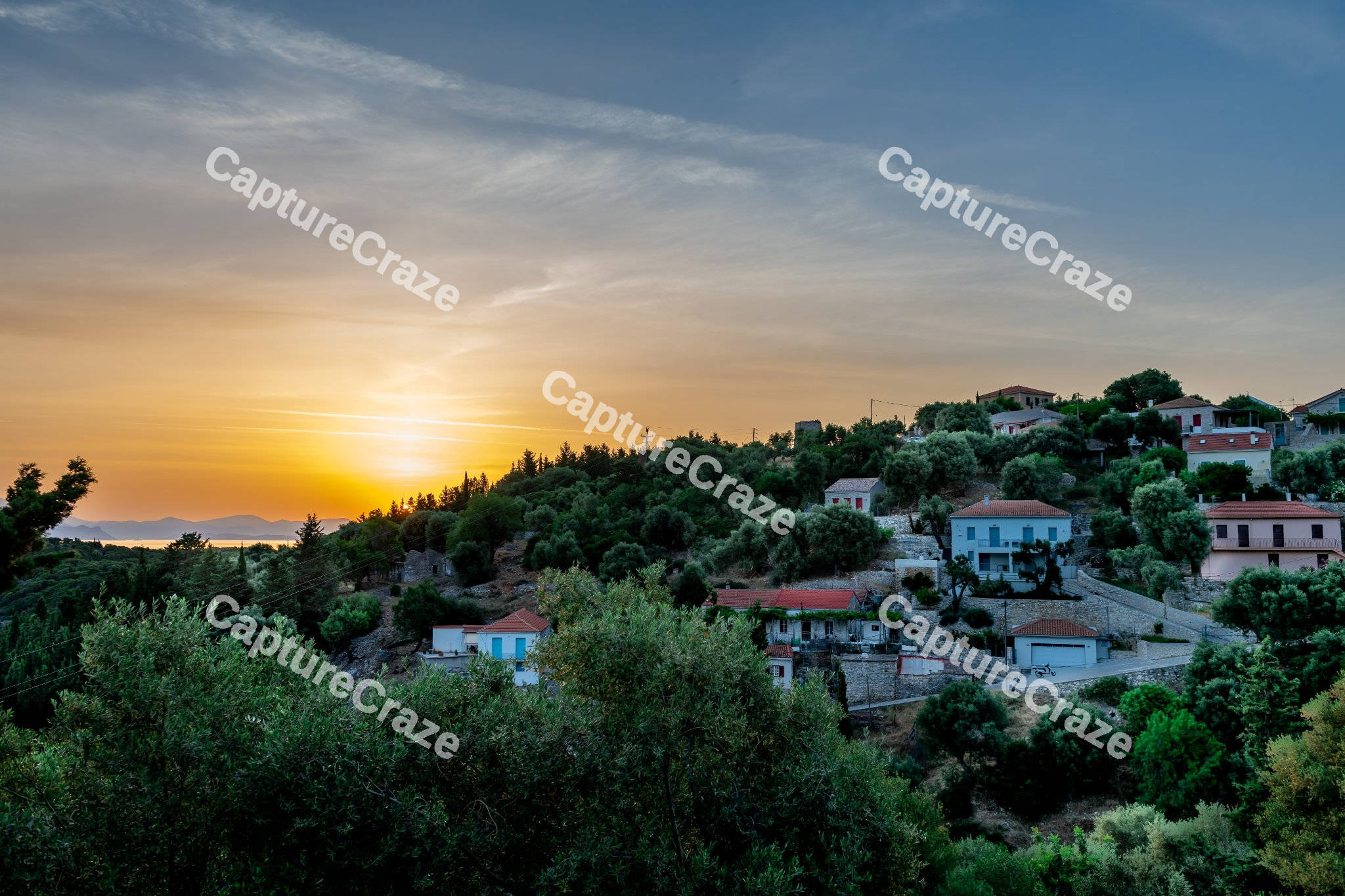 Panorama of Montedoro at Sunset